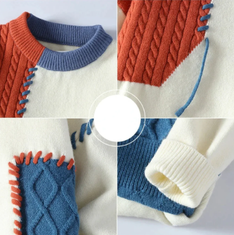 Mens Premium Patchwork Sweater