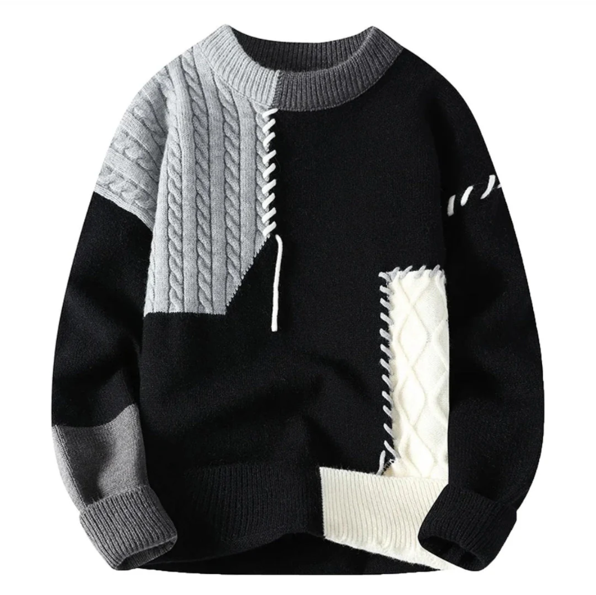 Mens Premium Patchwork Sweater